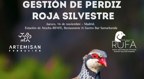 Madrid acogerá el 16 de noviembre la primera jornada sobre Perdiz Roja Silvestre organizada por la Fundación Artemisan